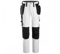 Snickers Stretch Trousers HP White/Black 47" Colour: White/Black, 47" 32"