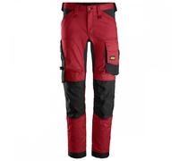 Snickers Stretch Trousers Red/Black 31" Colour: Red/Black, Waist 31" 28"