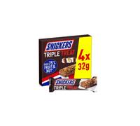 Snickers Triple Fruit Nut & Chocolate bar Multipack 4 X 32g(pack of 3)