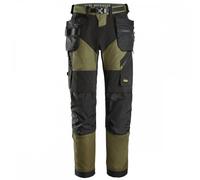 Snickers Trousers HP Khaki Green/Black 47" Colour: Khaki Green, W 47" 32"