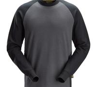 Snickers Two-Coloured Sweatshirt - Steel Grey/Black - L