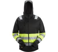 Snickers Warnschutzjacke High-Vis, Reißverschluss Jacke, Kl. 1 Schwarz/High-Vis