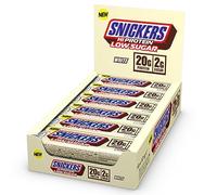 Snickers White Chocolate Protein Bar - 12 × 57g - 20g Protein, Low Sugar (2g), High-Protein Snack for Gym, Work & On-the-Go