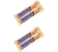 Snickers White Duo Chocolate Bars 81g (2 x 40.5g) - Pack of 4 | Creamy White Chocolate with Peanuts, Caramel & Nougat | Imported Russian Version | Satisfying Snack for Sharing or Gifting