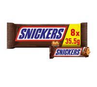 Snickers with Milk Chocolate, Soft Nougat and Caramel, 8 x 35.5g