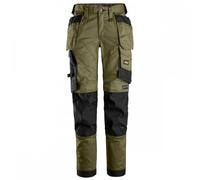 Snickers Women's Stretch Trousers HP Khaki Green 30" Colour: 30" 29"