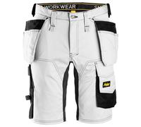 Snickers 6141 AllroundWork Stretch Shorts Holster Pockets White/Black 33"