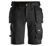 Snickers 6141 Black Allround Work Stretch Slim Fit Holster Pockets Shorts