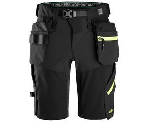 SNICKERS WORK SHORTS FLEXIWORK 6140 SOFTSHELL STRETCH HOLSTER POCKET SHORTS