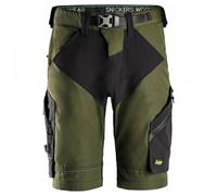 Snickers Work Shorts+ Khaki Green/Black 47" Colour: Khaki Green, 47"
