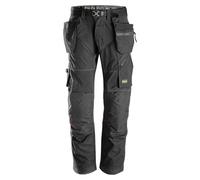 Snickers 6902 Mens Flexiwork Work Holster Pocket Trousers Regular Fit Black 35" 30"