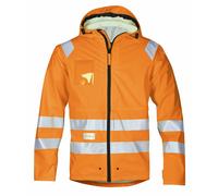 Snickers Workwear 8233 High-Vis PU Rain Jacket Class 3 Orange Pre Hiviz