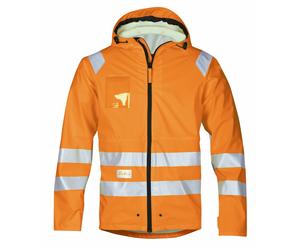 Snickers Workwear 8233 High-Vis Rain Jacket Class 3 Orange Pre