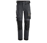 Snickers Workwear Allround Work Craftsman’s Pants, 6341, Stretch Workwear Pants with Slim fit Legs Steel Grey/Black