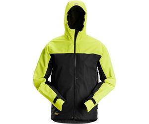 Snickers Workwear AllroundWork wasserdichte Softshell Arbeitsjacke Schwarz/Neong