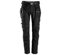 Snickers 6972 FlexiWork Work Trousers+ Detachable Holster Pockets Blac 38" 32"