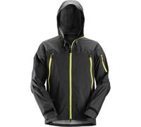 Snickers Workwear FlexiWork wasserdichte Stretch-Softshell-Jacke Stahlgrau/Schwa