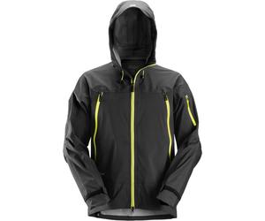 Snickers Workwear FlexiWork wasserdichte Stretch-Softshell-Jacke Stahlgrau/Schwa