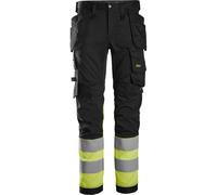 Snickers Workwear High-Vis Stretch Arbeitshose mit Holstertaschen Klasse 1 Schwa