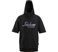 Snickers Workwear Kurzarm Hoodie mit Logo Schwarz