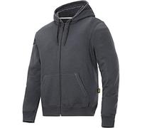 Snickers 28015800006 Size Large Zip Hoodie - Steel Grey