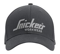 Snickers 9041 Logo Cap Steel Grey/Black Colour: Steel Grey/Black, Size One Size