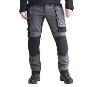Snickers Workwear Men's No Aplica Work Safety Suit, Steel Grey/Black, 30 W/30 L