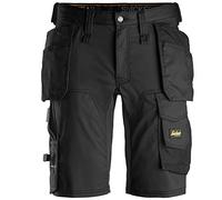 Snickers 6141 Mens Allround Work Stretch Slim Fit Holster Pockets Shorts Black 38"