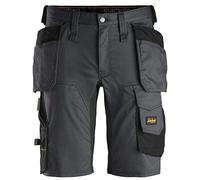 Snickers 6141 AllroundWork Stretch Shorts Holster Pockets Steel Grey/B 30"
