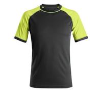 Snickers Workwear Neon Hi-Vis T-Shirt Black Yellow 2502