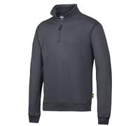Snickers Workwear Sweatshirt Jumper Hoodie 1/2 Zip Black Grey Small - XXXL 2818