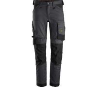Snickers 6341 Mens Allround Work Stretch Slim Fit Trousers Grey / Black 38" 32"