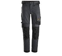 Snickers 6341 Mens Allround Work Stretch Slim Fit Trousers Grey / Black 30" 32"