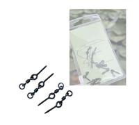 Snide Tackle Black Metal Swivel Bait Screws - 8mm, Pack of 10 - Carp Fishing Rig Accessories for Secure Bait Mounting