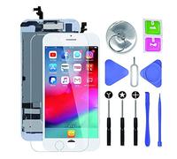 SNIDII Screen Replacement White for iPhone 7 4.7 inch with Earpiece and Camera Full Assembly 3D Touch LCD Display Digitizer Frame Replacement with Repair Tool Kit, Screen Protector