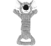 SNIFF-N-SQUEAK TOYS Tuff Tugs Koala Dog Toy, Squeaky Plush Tug-of-War Toy, Gray