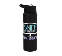 Sniff Networks Not Drugs - Hacker Computer Security Stainless Steel Insulated Water Bottle