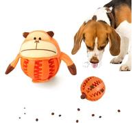 Sniff & Seek Pals Dog Toy - Hide & Seek Treat Ball, Plush Animal Cover, Interactive Snuffle Toy for Enrichment & Boredom Relief (Momo The Monkey (Orange))
