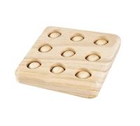 Sniffle `n Snack Wooden Puzzle Gus 12.5 x 12.5 x 2.5 cm Beige, Puzzle Game and Treats Made Wood, imulates the Natural Instinct of gnawing for Rabbits and Rodents