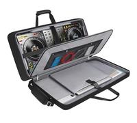 SNIGJAT DDJ FLX10 Case, DJ Controller Case for Pioneer DDJ FLX10/REV7/1000/FLX6, Large Padded DJ Controller Bag with 12 Pockets, Laptop Compartment & Shoulder Strap