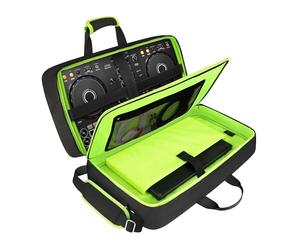 SNIGJAT DJ Controller Case for DDJ-FLX4 / DJ 400 / DDJ-REV1, Padded DJ Controller Bag with 5 Pockets for DJ Equipment,15.6in Laptop, Headphones, Cables, DJ Carrying Case with Adjustable Shoulder Strap