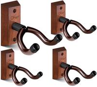 SNIGJAT Guitar Hanger 4 Pack, Hardwood Guitar Wall Mount, Rotatable Guitar Wall Hanger with Screws, V-Shaped Guitar Mount Hanger Hook Holder Stand for Acoustic Electric Guitar, Bass, Banjo, Mandolin