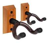 SNIGJAT Guitar Wall Mount 2 Pack - Hardwood Hanger With Screws, V-Shaped Hook Holder Stand for Acoustic Electric Guitar, Bass, Banjo, Mandolin