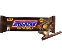 Sniickers Wafer Rolls With Peanut Flavored Cream Filling 24g - Crispy, Chocolatey & Nutty Delight (24) (2 Boxes (48 Packs))