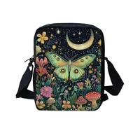 Snilety Mini Crossbody Bags Cute Small Shoulder Messenger Bag Purse Cellphone Pouch for Men Women Kids, Floral Moth, One Size