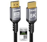 Sniokco 10K 8K 4K HDMI 2.1 Cable 1.8M Certified 48Gbps Ultra High Speed
