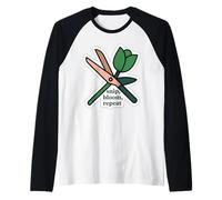 Snip, Bloom, Repeat Pruning Shears Tulip Horticulture Raglan Baseball Tee