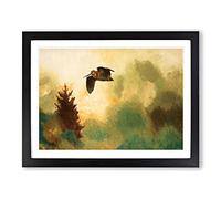 Snipe Bird By Bruno Liljefors Classic Painting Framed Print | A4 Black Framed Wall Art | Ready to Hang | Classic Historical Picture | Living Room Bedroom Lounge Office