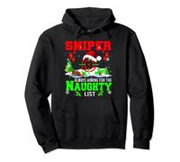 Sniper Always Aiming For List Christmas Santa Long-Range Gun Pullover Hoodie