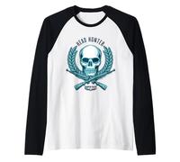 Sniper Elite Resistance Head Hunter Skull Rifle Wreath Raglan Baseball Tee